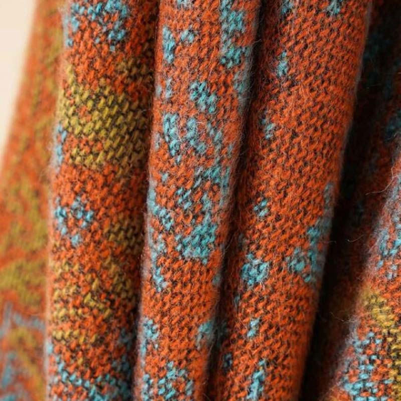 Soft Cozy Women Shoulder Wrap - Open Front Cotton Cashmere