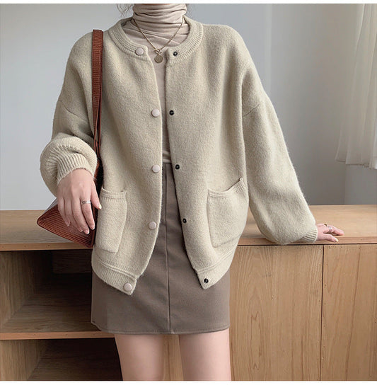 Soft Cozy Women Cardigan - Relaxed Tube, Knit, Office