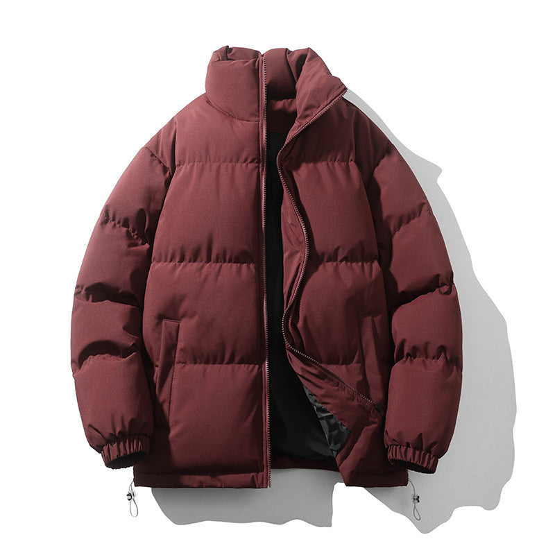 Warm Relaxed Men Down Coat - Boxy Puffer, Polyester, Urban