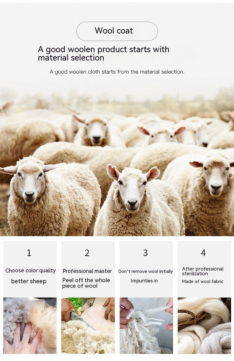 Warm Mens Wool Coat - Mid Length Structured Cut, Winter