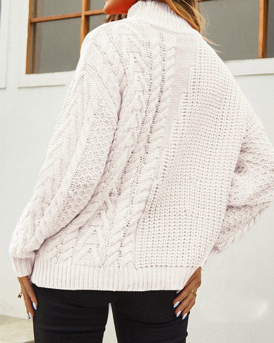 Varm dame rullekrave sweater - slank, chunky strik, vinter