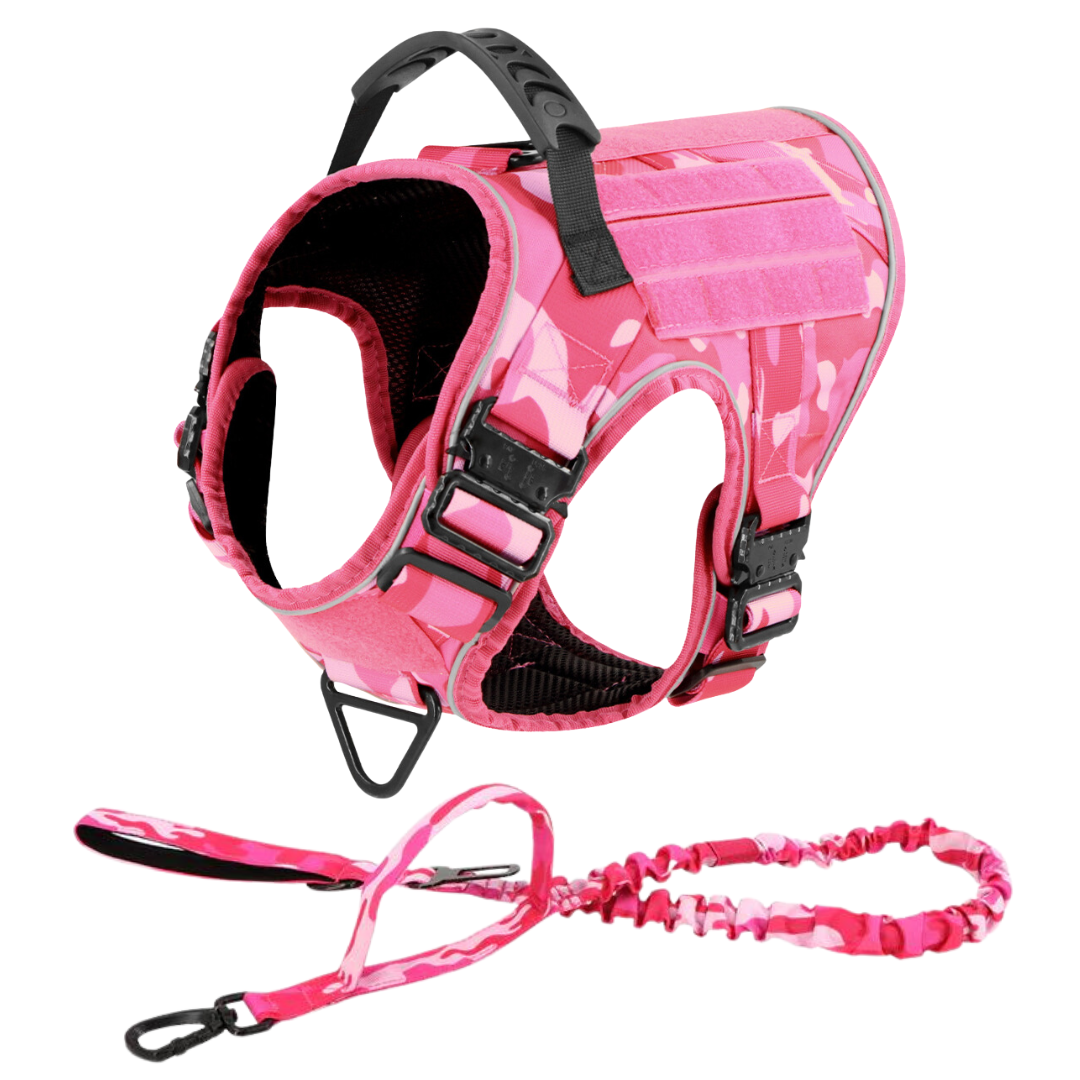 Dog Harness No-Pull Tactical Front Clip With 4 Quick-Release Buckles Reflective Strips Top Handle Fall 2025