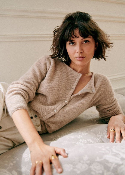 Ultra Soft Black Women's Cardigan Sweater with Buttons, Versatile Regular Cut Layering Piece for All Seasons-6