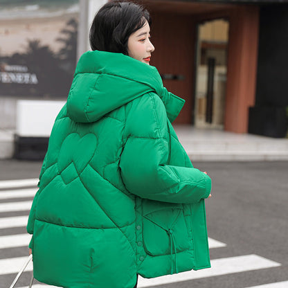 Insulating Cozy Women's Puffer Jacket - Oversized Down Cotton