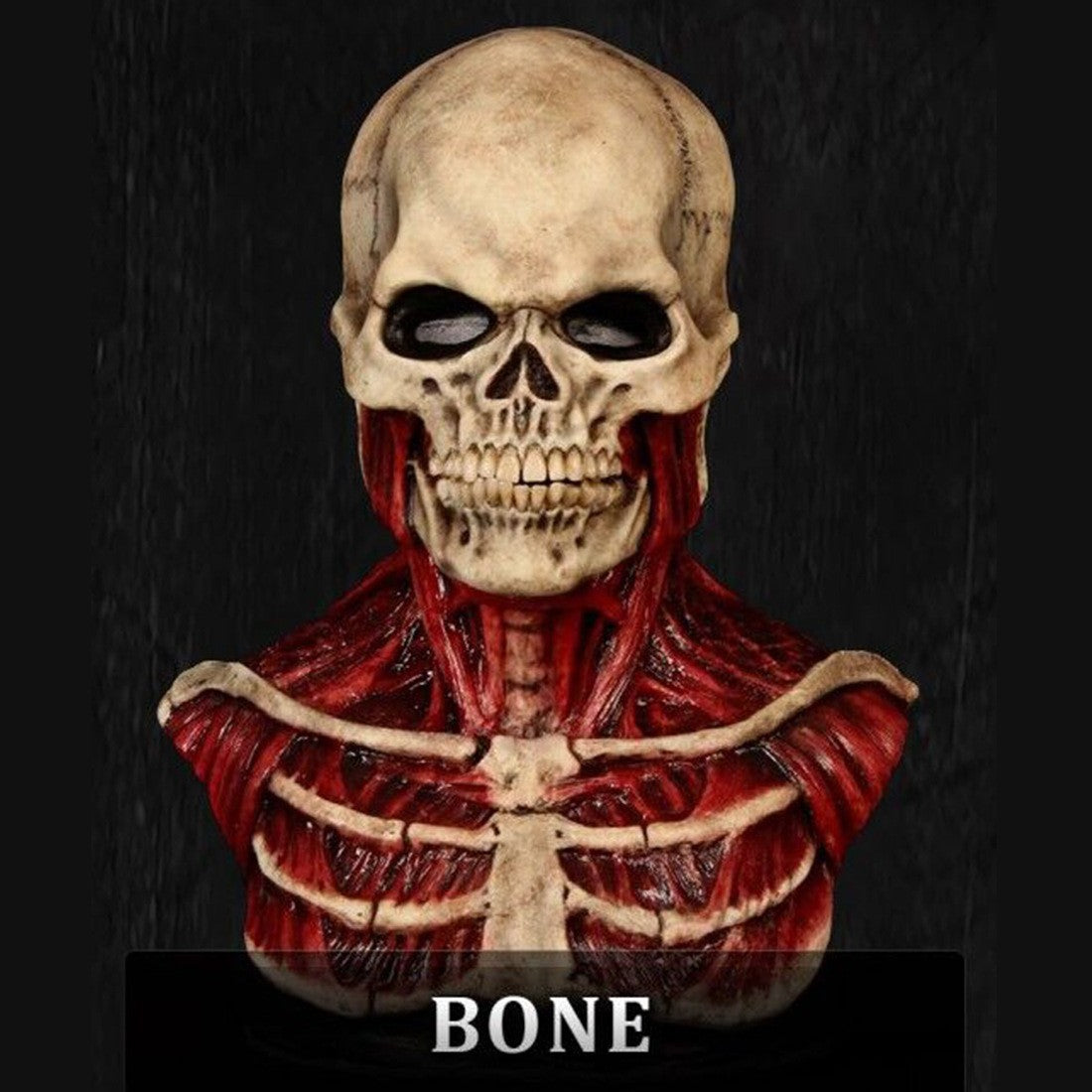 Halloween Skalle Mask Latex Blodig Skräckdräkt 2025