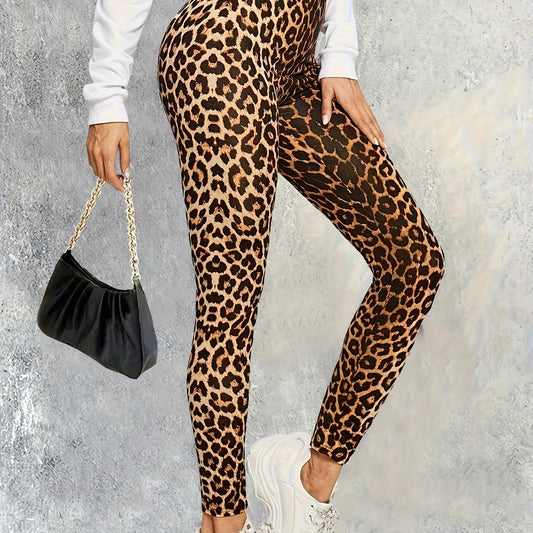 Leopard Print Leggings for Women, Comfortable Stretch Fabric, Versatile Use for Casual and Workout-1