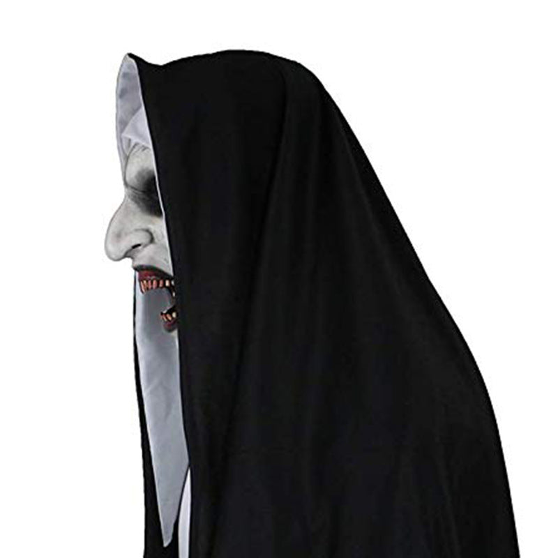 Gloeiende latex horror masker nonnenkap Halloween feest 2025