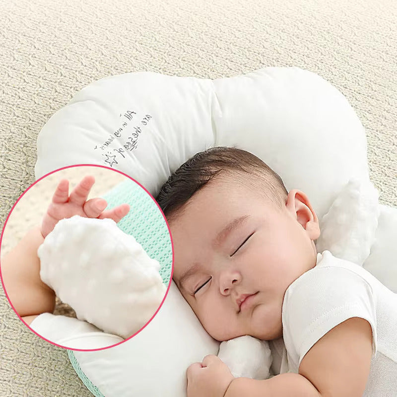 Organic Cotton U-Shape Baby Pillow - Soft & Safe Neck Support for Infants, Adjustable Hugbuddy Design for Cozy Sleep