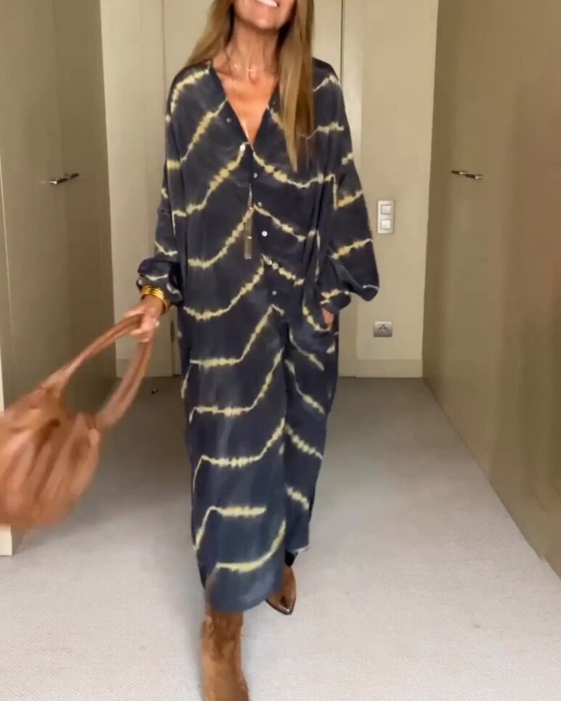 Variant image for Lightweight V-Neck Womens Dress, Breathable Summer Dress with Relaxed Fit, Available in Various Colors and Sizes S-XL-1