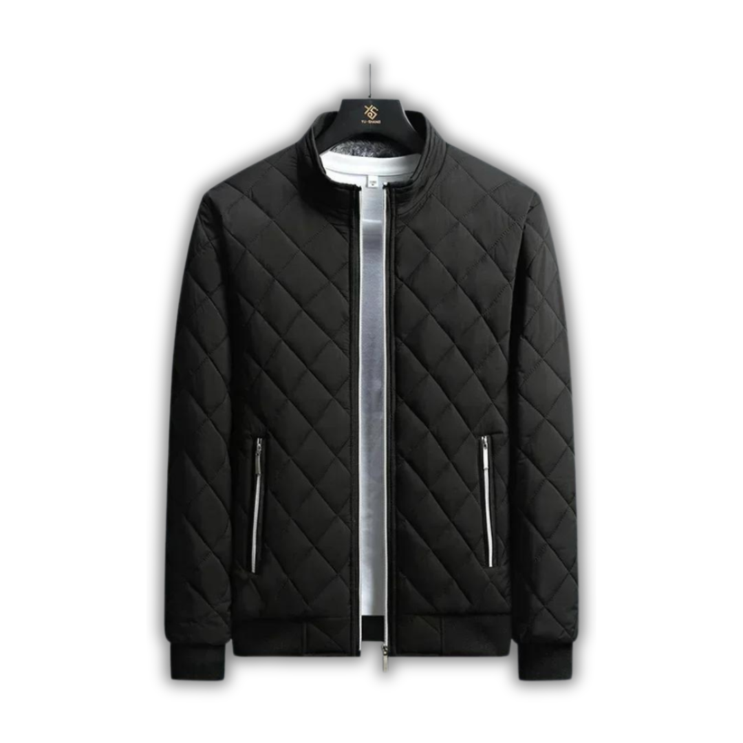 Insulating Men's Jacket - Quilted Bomber, Fleece, Winter