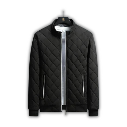 Insulating Men's Jacket - Quilted Bomber, Fleece, Winter