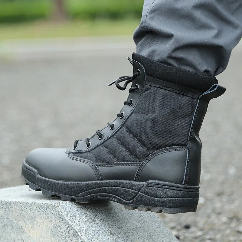 Supportive Men's Tactical Boots - Ankle, Suede, Patrol