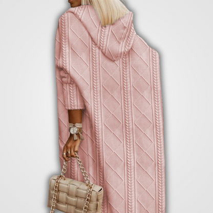 Zachte Comfortabele Dames Lange Cardigan met Capuchon - Kabelgebreid Acryl