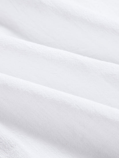 Lightweight Cotton Shirt and Breathable Polyester Shorts Set for Summer Casual Elegance-5