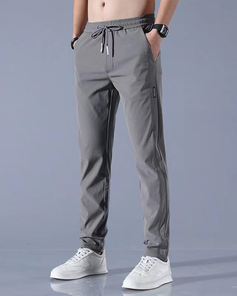 Men's Casual Leisure Pants with Quick-Drying Technology and Flexible Stretch Fabric, Perfect for Active Lifestyle-1