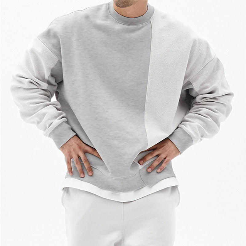 Oversized Mens Pullover Sweater - Crew Neck, Cotton, Casual