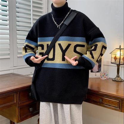 Oversized rullekravesweater - Strikket med sænket skulder til efteråret