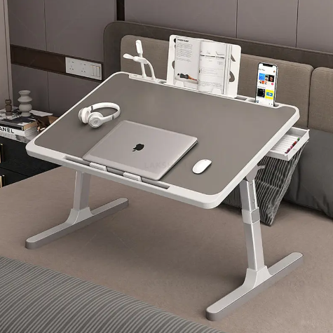 Soporte ajustable para portátil – Escritorio de regazo para cama con inclinación ergonómica, superficie plegable para trabajar en el sofá, regreso a clases 2025