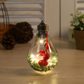 Transparent LED Christmas Ball Pendant Light Set 5pcs with Real Pine Cones - Festive Home Decor for Holiday Season, DIY Night Light Ornament