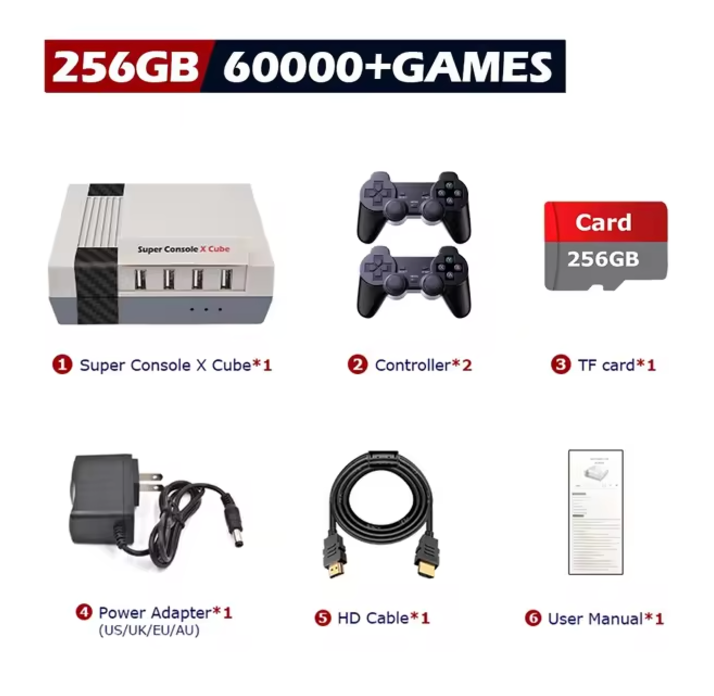 Super Console Cube X3 Retro Game Console - 60000 Games, 4K/8K HD, Dual WiFi, Ultimate Gaming Experience