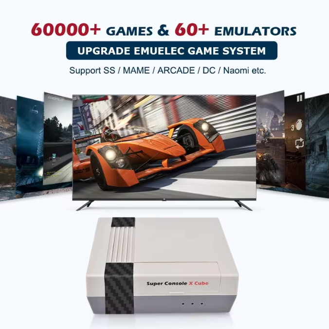 Super Console Cube X3 Retro Game Console - 60000 Games, 4K/8K HD, Dual WiFi, Ultimate Gaming Experience