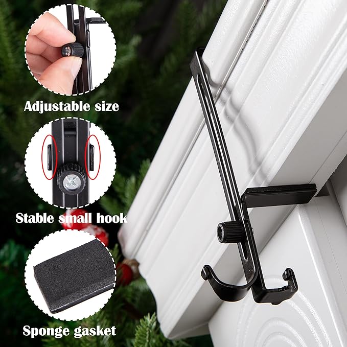 Stocking Hangers Heavy Duty 2in1 Garland And Mantel Decor Holiday 2025 No Slip 20 Lb Capacity