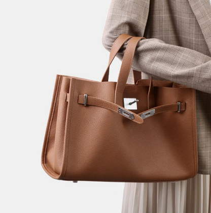 Zachte & Gestructureerde Dames Crossbody Tas - Top-Handle Silhouet, Korrelige Koeienhuid Leer, Voor Dagelijks Stedelijk Gebruik