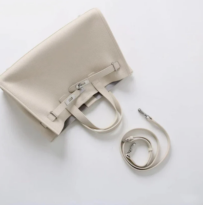 Zachte & Gestructureerde Dames Crossbody Tas - Top-Handle Silhouet, Korrelige Koeienhuid Leer, Voor Dagelijks Stedelijk Gebruik