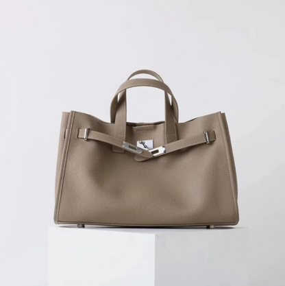 Zachte & Gestructureerde Dames Crossbody Tas - Top-Handle Silhouet, Korrelige Koeienhuid Leer, Voor Dagelijks Stedelijk Gebruik