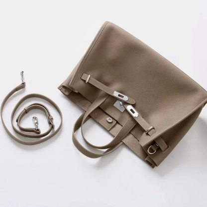 Zachte & Gestructureerde Dames Crossbody Tas - Top-Handle Silhouet, Korrelige Koeienhuid Leer, Voor Dagelijks Stedelijk Gebruik