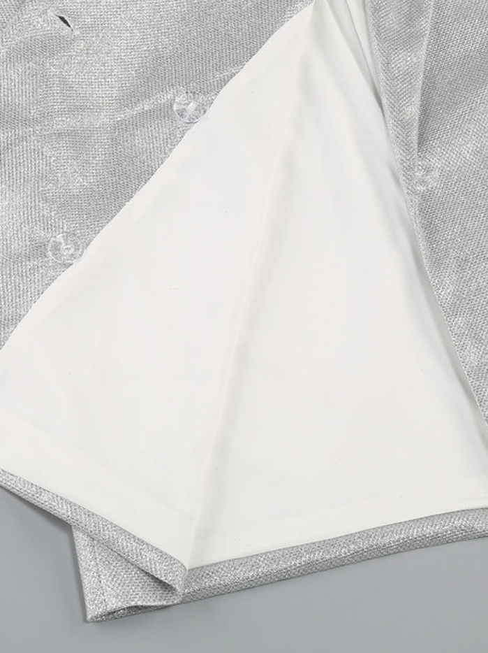 Glimmering women's 3-piece set – glamorous design, high-quality fabric, for special occasions