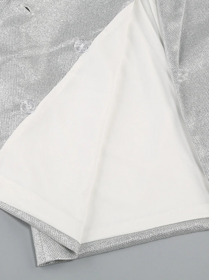 Glimmering women's 3-piece set – glamorous design, high-quality fabric, for special occasions