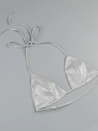 Glimmering women's 3-piece set – glamorous design, high-quality fabric, for special occasions