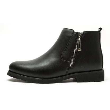 Slip-Resistant Refined Men’s Ankle Boots - Leather, Business