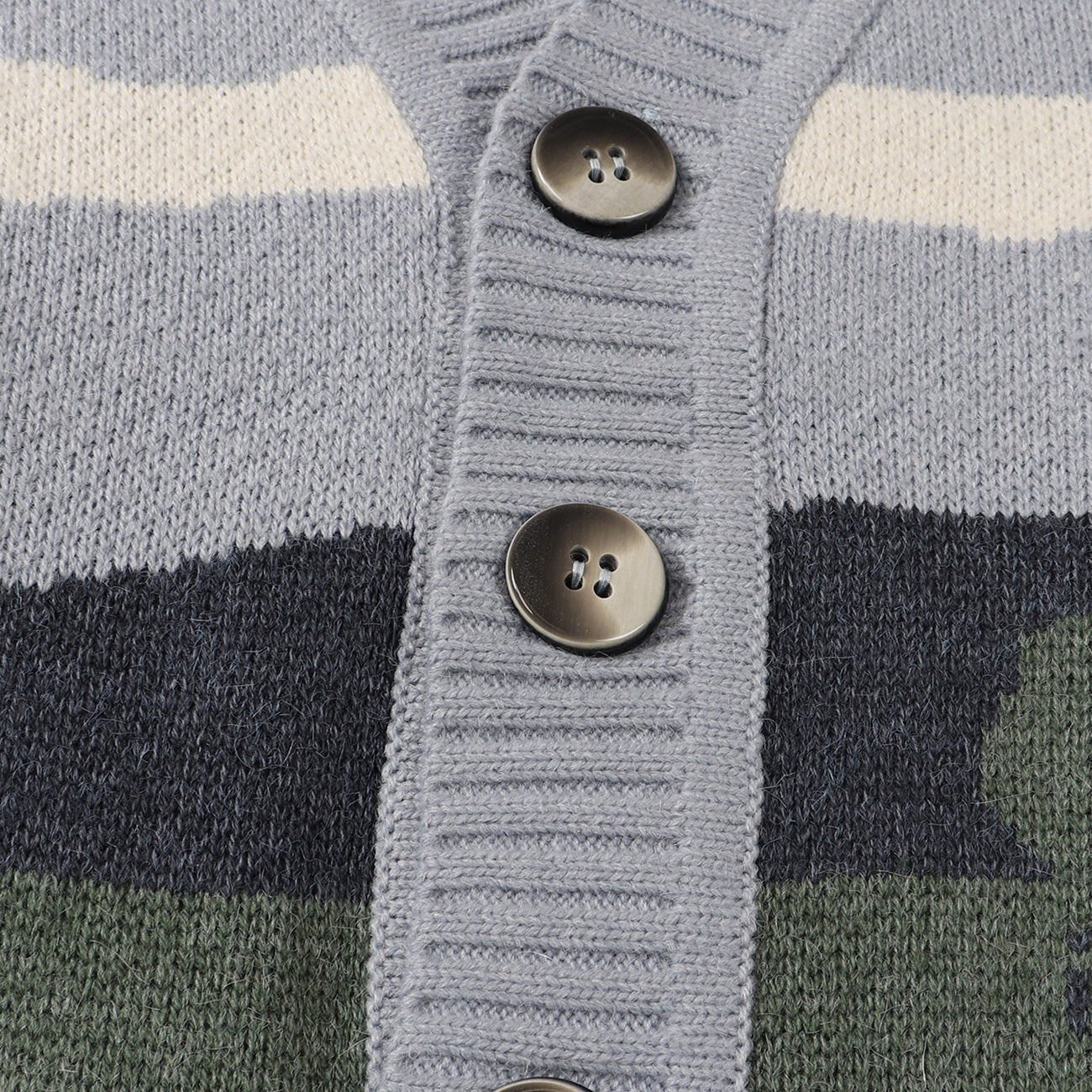 Oversized Relaxed Unisex Cardigan - V Neck Knit Jacquard