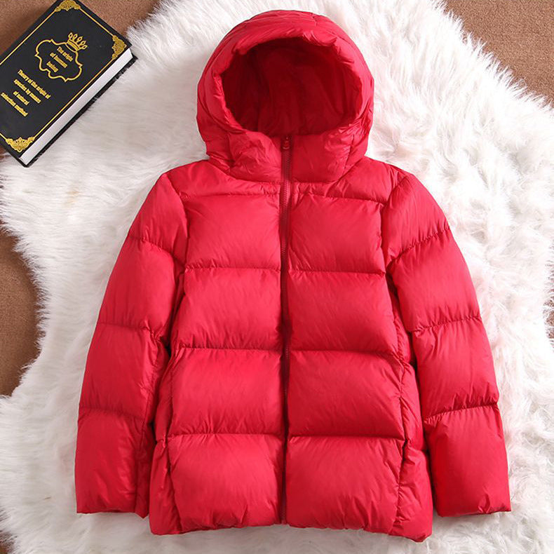 Insulating Padded Jacket - Hooded Short, Cotton, For Winter