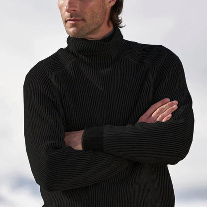 Soft Men's Turtleneck Sweater - Ribbed Cashmere For Winter