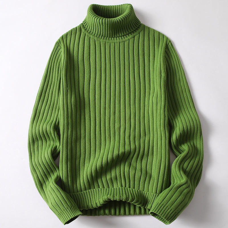 Warm Men Women Turtleneck Sweater - Slim Ribbed Knit