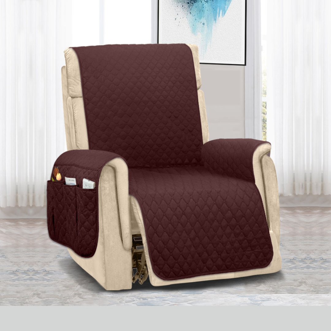 Copertura per divano Protettore per mobili con tasche laterali e cinghie posteriori Colori reversibili Autunno 2025 Amico degli animali domestici