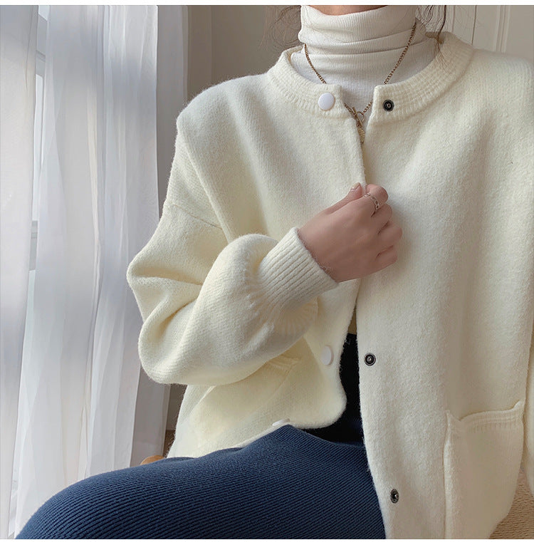 Soft Cozy Women Cardigan - Relaxed Tube, Knit, Office