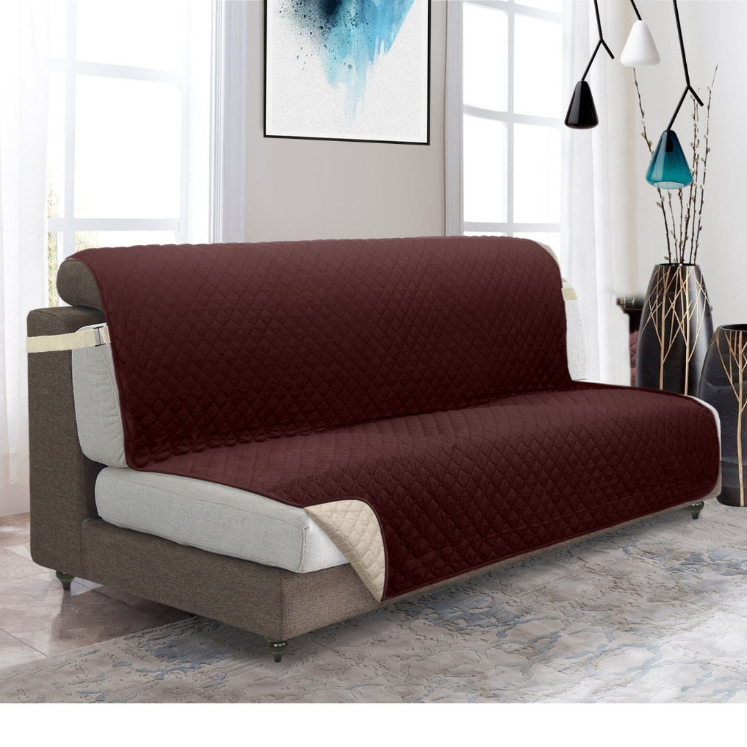 Copertura per divano Protettore per mobili con tasche laterali e cinghie posteriori Colori reversibili Autunno 2025 Amico degli animali domestici