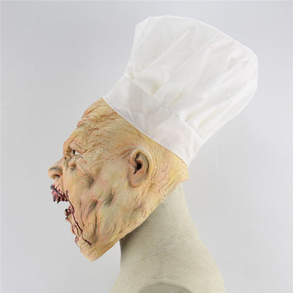 Maschera da Chef di Halloween Maschera da Orrore Insanguinata a Tutto Volto per Adulti