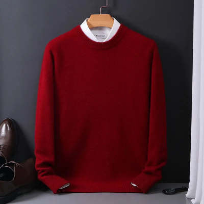 Blød afslappet herre crewneck sweater - oversized strik