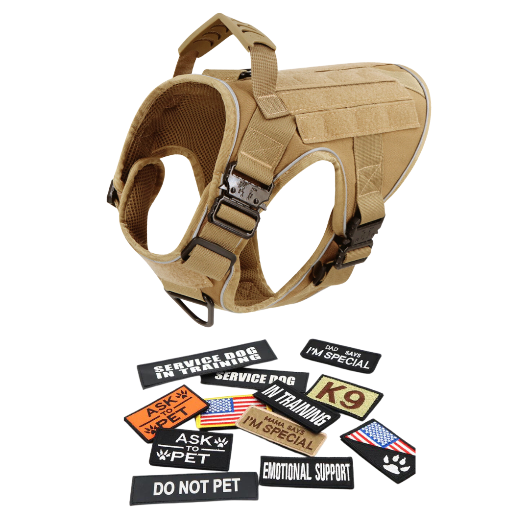 Dog Harness No-Pull Tactical Front Clip With 4 Quick-Release Buckles Reflective Strips Top Handle Fall 2025