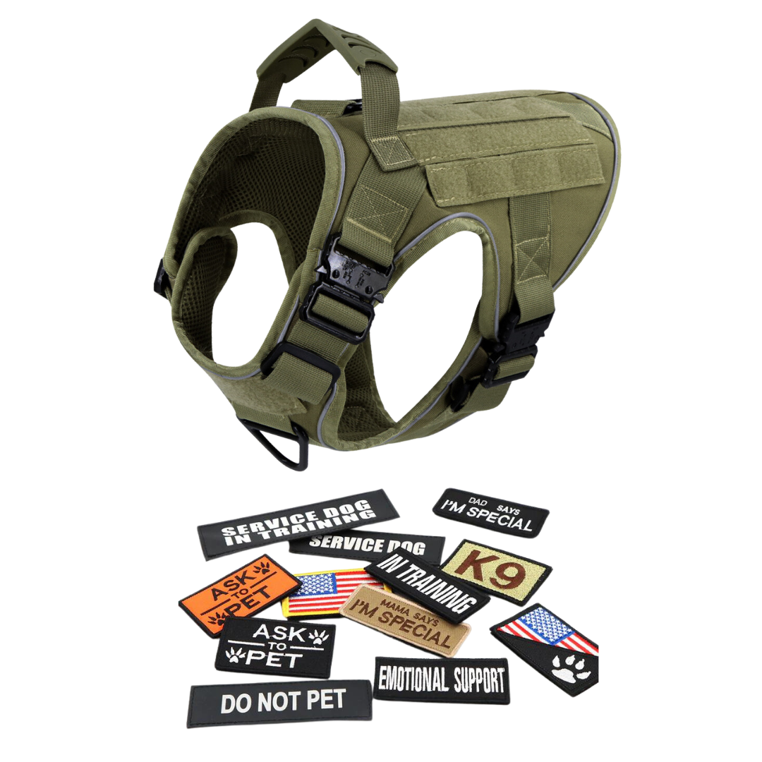 Dog Harness No-Pull Tactical Front Clip With 4 Quick-Release Buckles Reflective Strips Top Handle Fall 2025