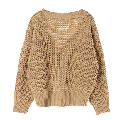 Oversized Women’s Sweater Coat - Boxy Knit, Cotton Blend