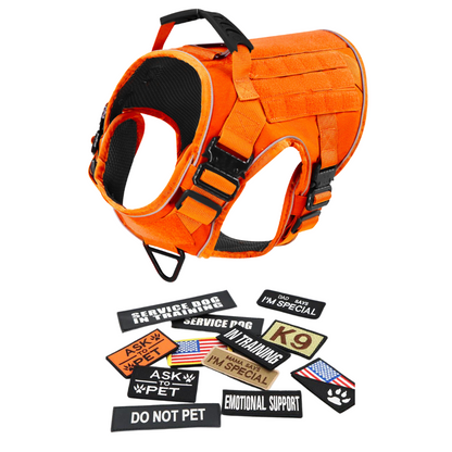 Dog Harness No-Pull Tactical Front Clip With 4 Quick-Release Buckles Reflective Strips Top Handle Fall 2025