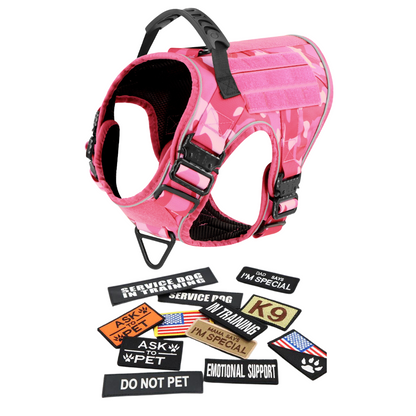 Dog Harness No-Pull Tactical Front Clip With 4 Quick-Release Buckles Reflective Strips Top Handle Fall 2025