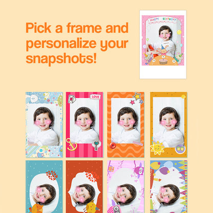 Kid Instant Print Camera - Fun Photography for Kids, Lightweight, Easy to Use, Black & White Prints