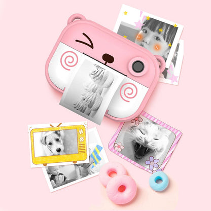 Kid Instant Print Camera - Fun Photography for Kids, Lightweight, Easy to Use, Black & White Prints